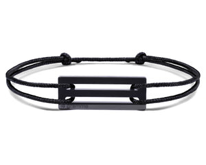 bracelet cordon noir perforé le 1,7g